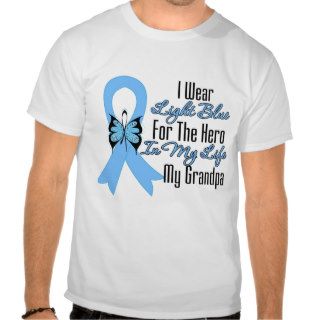 Prostate Cancer Ribbon Hero My Grandpa T shirts