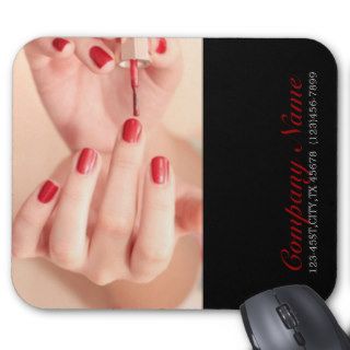 modern girly nails nail salon business mousepad