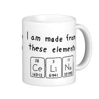 Celina periodic table name mug