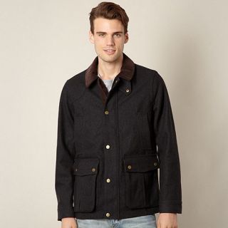 St George by Duffer Grey cord collar wool blend jacket