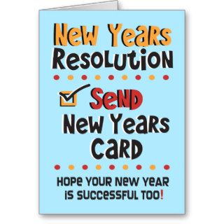 Funny New Years Resolution    New Year Humor Cards
