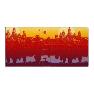 Angkor Wat Sunset Modern Silhouette Art Sunrise Binder