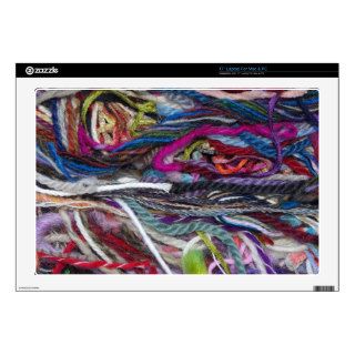 Colorful  wool fibres skins for 17" laptops