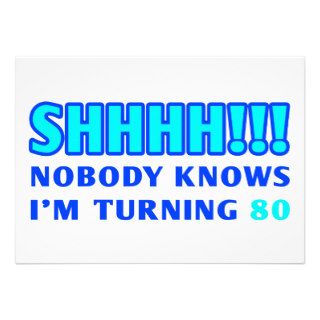 Funny 80 Year Old Invitations