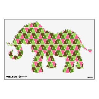 Triangle Pattern In Watermelon Colors Wall Graphic