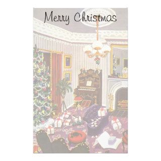 Vintage Christmas, Wrapping Presents Stationery Paper