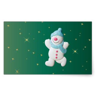 Happy Snowman Christmas gift stickers