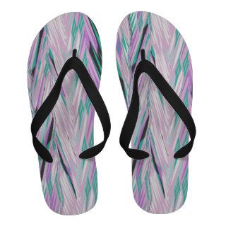 Girly Turquoise Purple Teal Abstract Mod Chevron Sandals