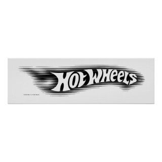Hot Wheels Black and White Logo Posters