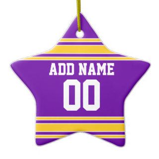 Team Jersey with Custom Name and Number Christmas Ornament