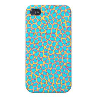 Neon Blue Leopard Print iPhone 4/4S Cases