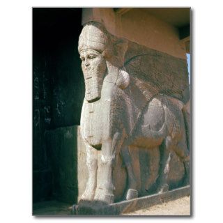 Winged human headed bull, Neo Assyrian Period Postcard