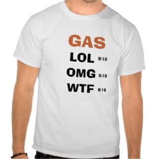 GAS, LOL , OMG, WTF, T SHIRTS