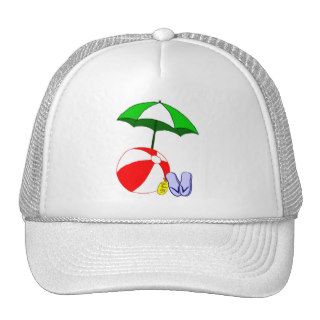 Beach Ball Pool Umbrella Template Mesh Hats