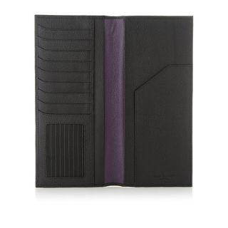 Jeff Banks Designer black leather travel wallet