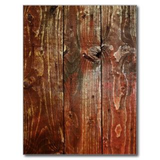 Red old wood wall texture post card