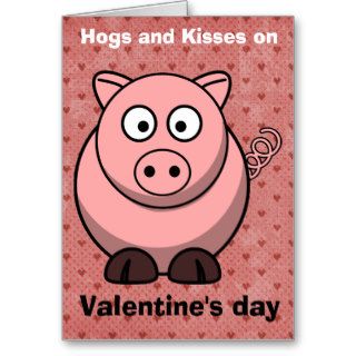 Happy Valentines Day Funny Piglet Card