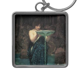 Circe Invidiosa, JW Waterhouse, Vintage Victorian Keychains