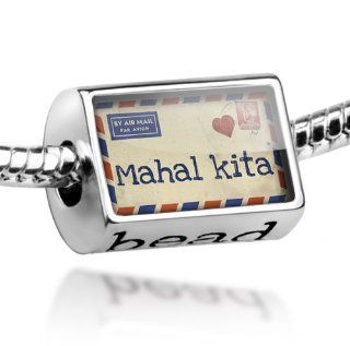 Beads "I Love You" Filipino Love Letter from the Philippines   Pandora Charm & Bracelet Compatible NEONBLOND Jewelry & Accessories Jewelry