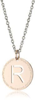 Rebecca "Word" Rose Gold Over Bronze Letter "R" Necklace Jewelry