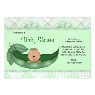 CUTE Sweet Green Baby Shower Personalized Invite