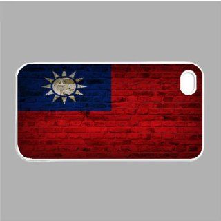Taiwan Flag Brick Wall iPhone 4s White Case Cell Phones & Accessories