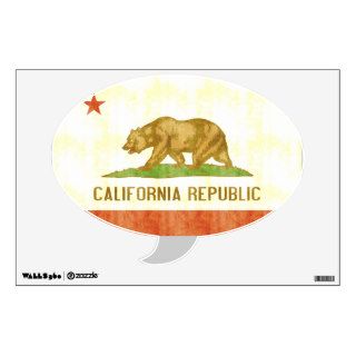 Retro Vintage California Flag Wall Stickers