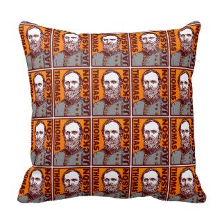 General Thomas Jonathan Stonewall Jackson Throw Pillow