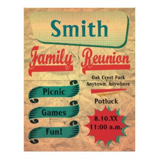 Vintage Retro Family Reunion Flyer