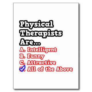 Physical Therapist QuizJoke Post Cards