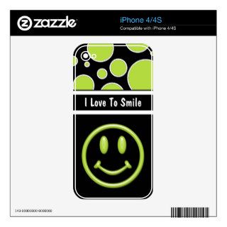 Smiley iPhone 4 /4S Skins Decals For The iPhone 4
