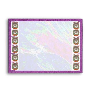 Diamond Cut Wreath   Silk Sparkle Border Envelopes