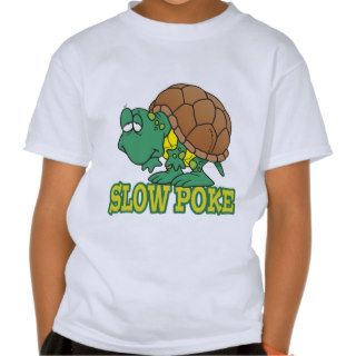 cute silly slow poke turtle cartoon tshirt