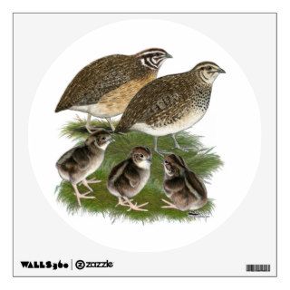 Coturnix Quail Family Wall Decal