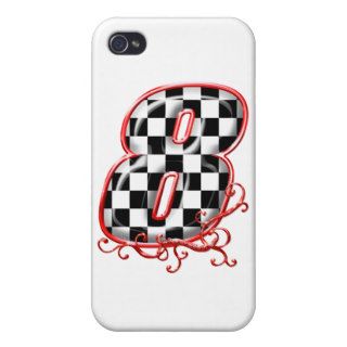 8 auto racing number iPhone 4 cover