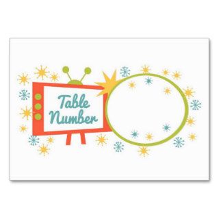 Retro 1950's Themed Table Number Cards Business Card
