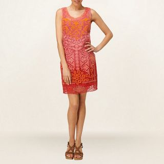 Phase Eight Tangerine katalina embroidered dress