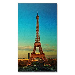 Vintage Eiffel Tower Business Card Template