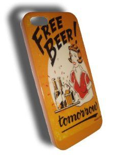 iPhone 5 "Free beer / Freibier" Bier Retro Hardcover Schale Case Schutzprotector case Bumper EKNA Shop Cell Phones & Accessories