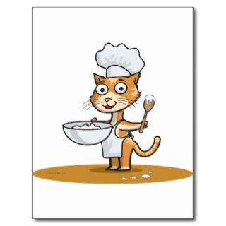 Cat Cook Postcard