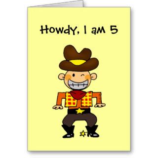 5 year old cowboy card