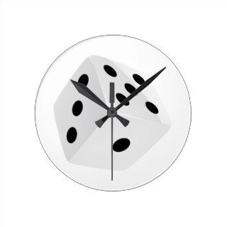 black and white dice clocks