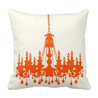 Orange Chandelier  Designer Pillow