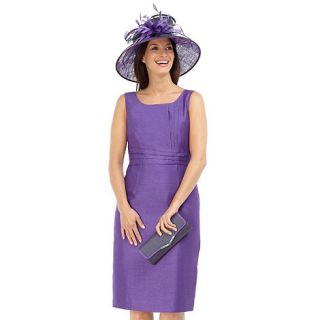 Jacques Vert Royal Purple Pleated Shift Dress