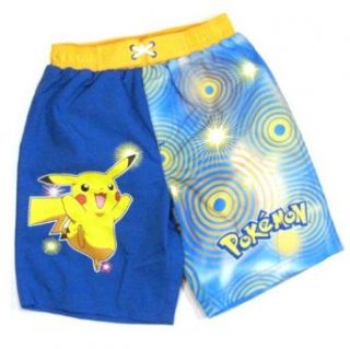 Pokemon Boys Swim Trunks with Pikachu Size 5 Fashion Swim Trunks Clothing