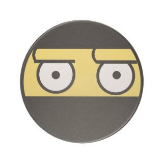 Disapproval Ninja Face Drink Coaster