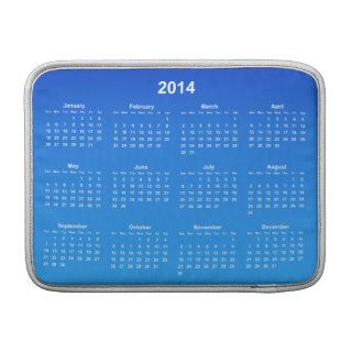 2014 Blue Ombre Calendar Sleeves For MacBook Air