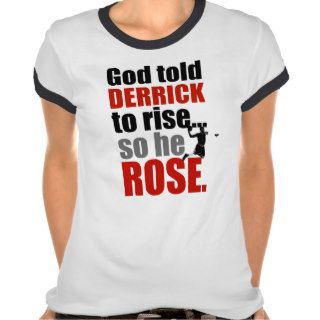 God Told Derrick To Rise Tee   Black/Red/Grey Tee Shirts