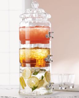 Stacked Optic Glass Beverage Server
