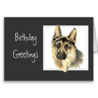 Pastor alemán del cumpleaños de encargo, perro, an tarjetas de